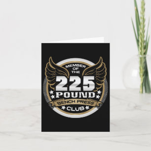 225 Pond Bench Press Club voor Powerlifter Weightl Kaart
