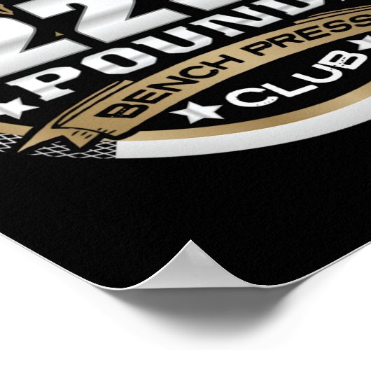 225 Pound Bench Press Club For Powerlifter Weightl Poster (Hoek)