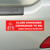 22.000 Onverzekerd veroordeeld tot Die Bumpersticker (Op auto)