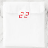 22 22 digitale alarmklok ronde sticker (Tas)