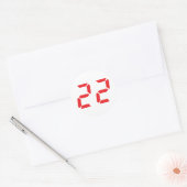 22 22 digitale alarmklok ronde sticker (Envelop)