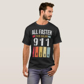22 380 9mm 40 45 Al sneller dan het Draaien 911 Pi T-shirt (Voorkant volledig)