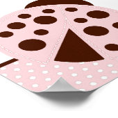 22,5-inch x7.5-inch aanpasbare banner roze ladybug poster (Hoek)