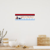 22,5-inch x7.5-inch gepersonaliseerde banner Ahoy Poster (Keuken)