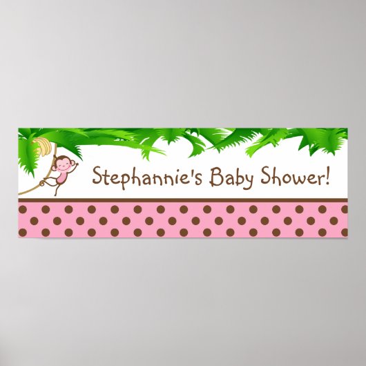 22,5-inch x7,5-inch gepersonaliseerde banner Pink  Poster (Voorkant)