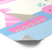 22,5 inch x7,5 inch gepersonaliseerde banner roze  poster (Hoek)