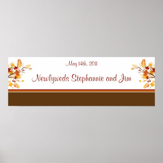 22,5-inch x7.5-inch op maat gesneden banenherfstve poster (Voorkant)