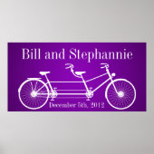 22,5-inch x7.5-inch Paarse Banner Double Bike Poster (Voorkant)