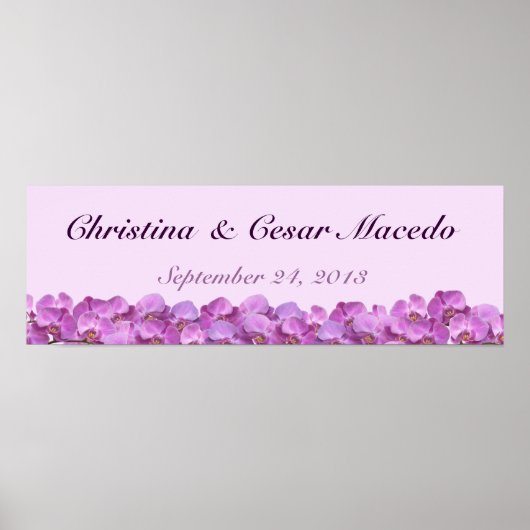 22,5-inch x7.5-inch Paarse banner op S Poster (Voorkant)