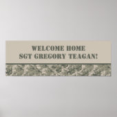22,5-inch x7.5-inch persoonlijke banner ACU Camo Poster (Voorkant)