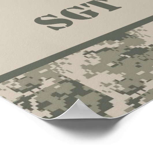 22,5-inch x7.5-inch persoonlijke banner ACU Camo Poster (Hoek)