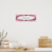 22,5"x19" Persoonlijke Banner Vlinder Zebra Poster (Keuken)