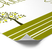 22,5 "x7,5" gepersonaliseerd papier Green Pear Fru Poster (Hoek)