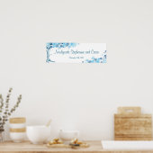 22,5 "x7,5" gepersonaliseerde banner Blue Tree / S Poster (Keuken)