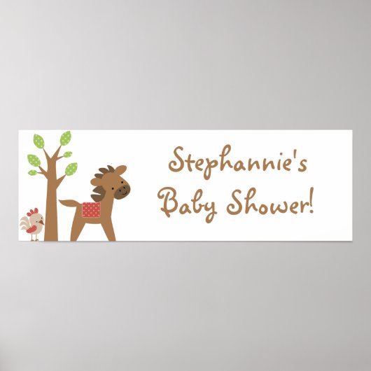 22.5 "x7.5" Gepersonaliseerde Banner Boerderijdier Poster (Voorkant)