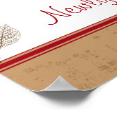 22,5 "x7,5" gepersonaliseerde banner bruine blader poster (Hoek)