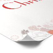 22,5 "x7,5" gepersonaliseerde banner koraal roze b poster (Hoek)