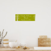 22,5 "x7,5" gepersonaliseerde banner moderne groen poster (Keuken)