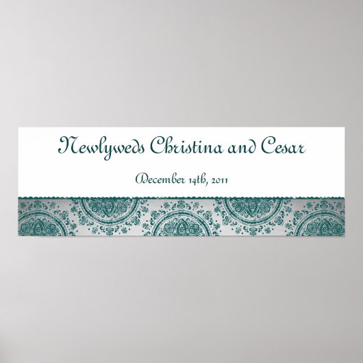 22,5 "x7,5" gepersonaliseerde banner nacht in Indi Poster (Voorkant)