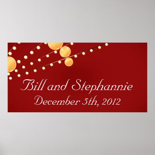 22.5"x7.5"Gepersonaliseerde Banner Papier Lantaarn Poster (Voorkant)