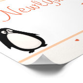 22.5 "x7.5" Gepersonaliseerde banner Penguin Liefd Poster (Hoek)