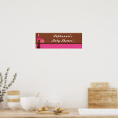 22.5 "x7.5" Gepersonaliseerde Banner Roze Mod Mom  Poster (Keuken)