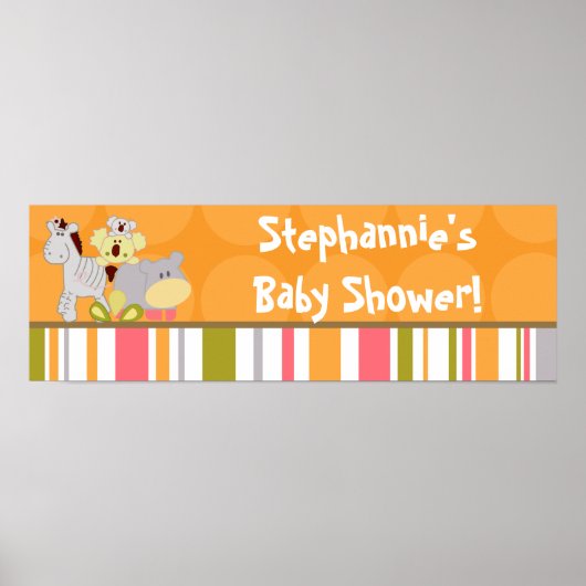 22,5 "x7,5" gepersonaliseerde banner Tropical Punc Poster (Voorkant)