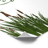 22,5 "x7,5" gepersonaliseerde Cattail/Dragonfly in Poster (Hoek)