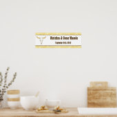 22,5 "x7,5" Gepersonaliseerde Cowboy Rodeo Steer S Poster (Keuken)