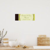 22,5"x7,5"Gepersonaliseerde Licht/Olijfgroene Chan Poster (Keuken)