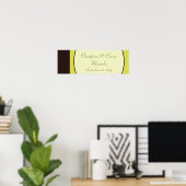 22,5"x7,5"Gepersonaliseerde Licht/Olijfgroene Chan Poster (Thuiskantoor)