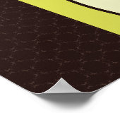 22,5"x7,5"Gepersonaliseerde Licht/Olijfgroene Chan Poster (Hoek)