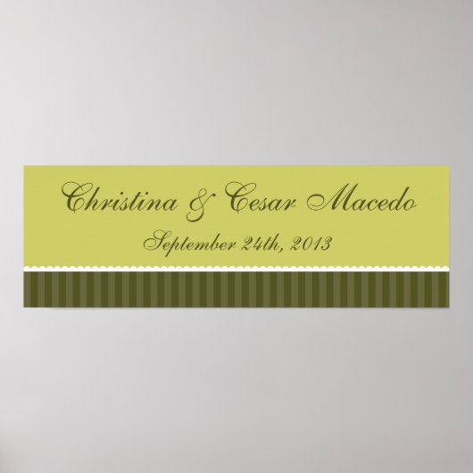 22,5 "x7,5" gepersonaliseerde Martini Olijven Groe Poster (Voorkant)