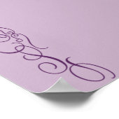 22,5 "x7,5" gepersonaliseerde Royal Paarse kroon/s Poster (Hoek)