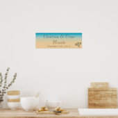 22,5 x 7,5-inch aanpasbare Ocean Beach Shore Seash Poster (Keuken)