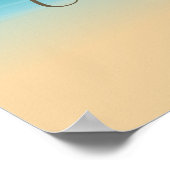 22,5 x 7,5-inch aanpasbare Ocean Beach Shore Seash Poster (Hoek)