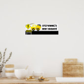 22,5 x 7,5-inch gepersonaliseerde banenconstructie poster (Keuken)