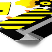 22,5 x 7,5-inch gepersonaliseerde banenconstructie poster (Hoek)