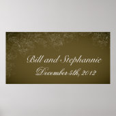 22,5 x 7,5-inch gepersonaliseerde Banner Autumn Fl Poster (Voorkant)