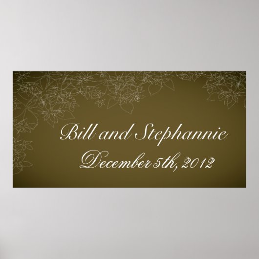 22,5 x 7,5-inch gepersonaliseerde Banner Autumn Fl Poster (Voorkant)