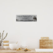 22,5 x 7,5-inch gepersonaliseerde Banner Grey Wint Poster (Keuken)