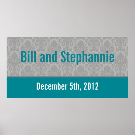 22,5 x 7,5-inch gepersonaliseerde banner moderne g poster (Voorkant)