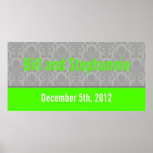 22,5 x 7,5-inch gepersonaliseerde banner moderne g poster (Voorkant)