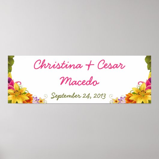 22,5 x 7,5-inch persoonlijke banner Hawaiian exoti Poster (Voorkant)