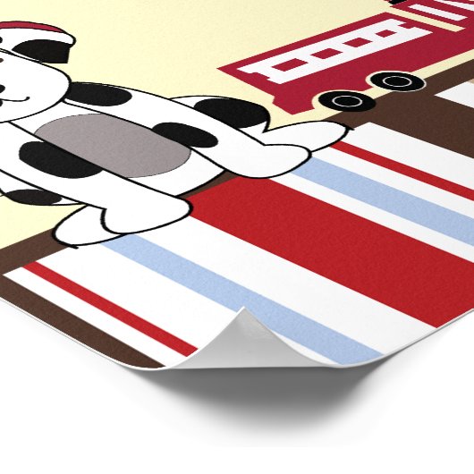 22,5 x 7,5-inch persoonlijke banner Nojo Fire Engi Poster (Hoek)