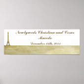 22,5 x 7,5-inch persoonlijke banner  Parijs Poster