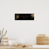 22,5 x 7,5-inch persoonlijke banner - weet 16 Gold Poster (Keuken)