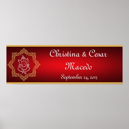 22,5 x 7,5-inch persoonlijke Lord Ganesha/Hindu Re Poster (Voorkant)