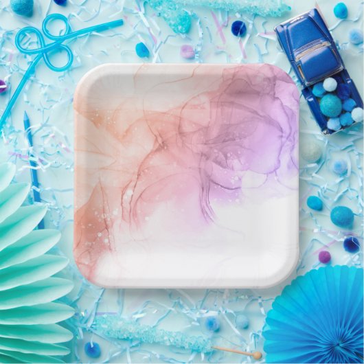 22,9 cm Vierkant papieren bordje (Feest)