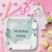 22,9 cm Vierkant papieren bordje (Feest)